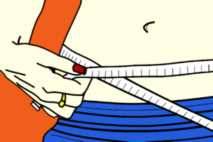measuring tape around waist